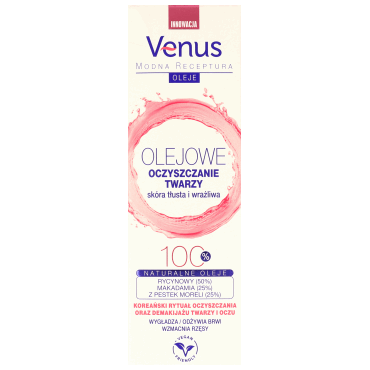 Venus  -  VENUSModna Receptura Oleje olejowe oczyszczanie twarzy, demakijaż twarzy i oczu, skóra tłusta, wrażliwa 100 ml